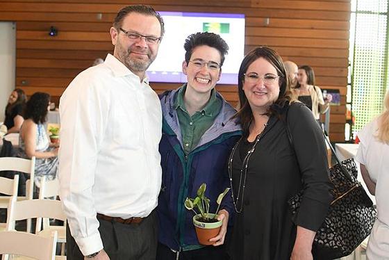 Photo of a graduation celebration on Chatham University's Shadyside Campus